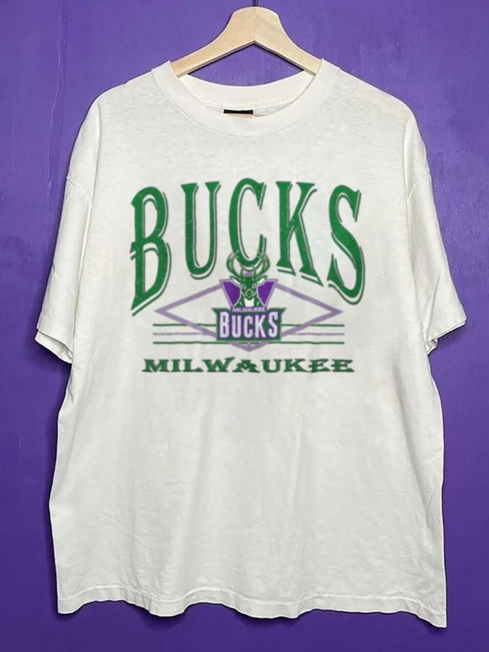 Vintage Milwaukee Bucks Basketball Shirt, Retro Milwaukee Bucks NBA Shirt Tee